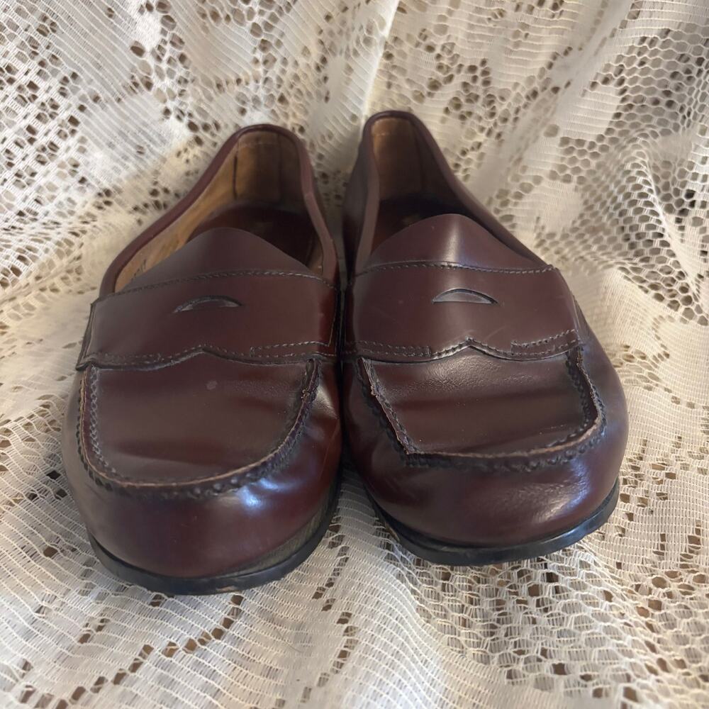 G.H. Bass Weejun Men's US 10 B Burgundy Leather Loafers Shoes